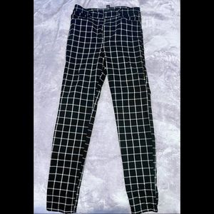 Plaid skinny pants